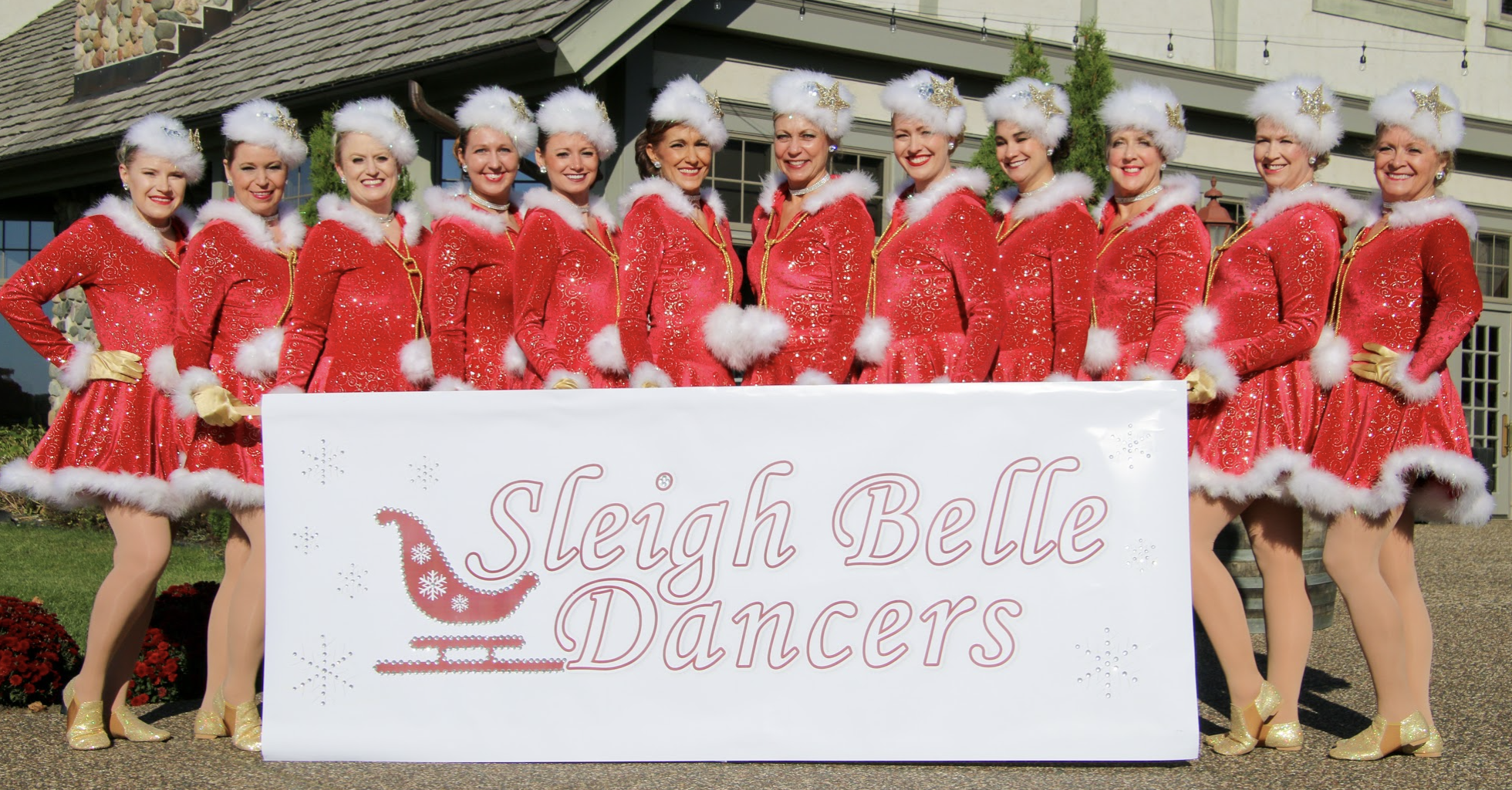 The Sleigh Belle Dancers making spirits bright