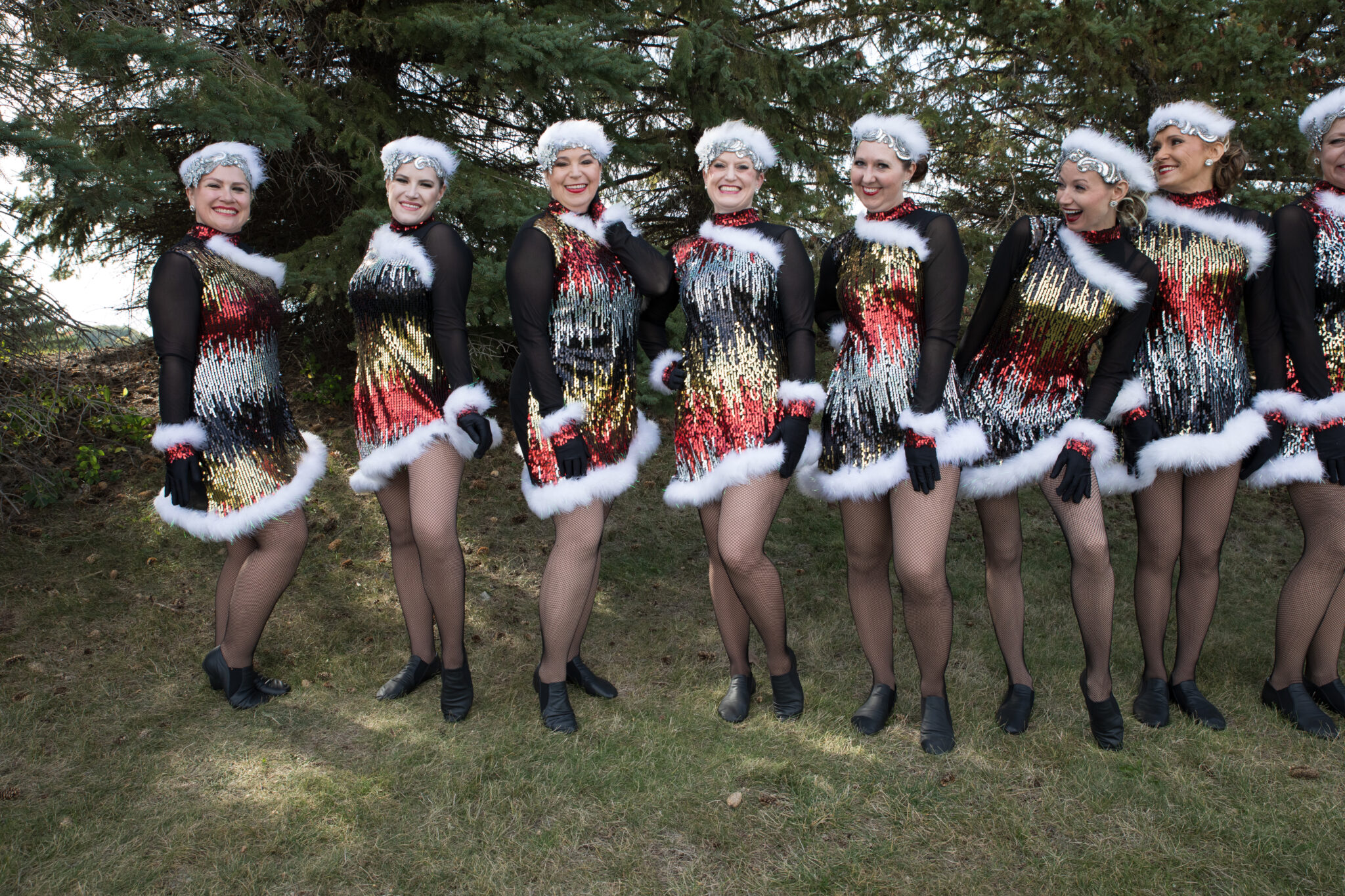 The Sleigh Belle Dancers making spirits bright